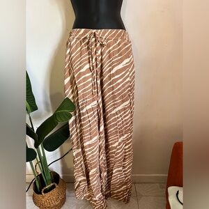 A New Day Cream Tie Front Maxi Skirt